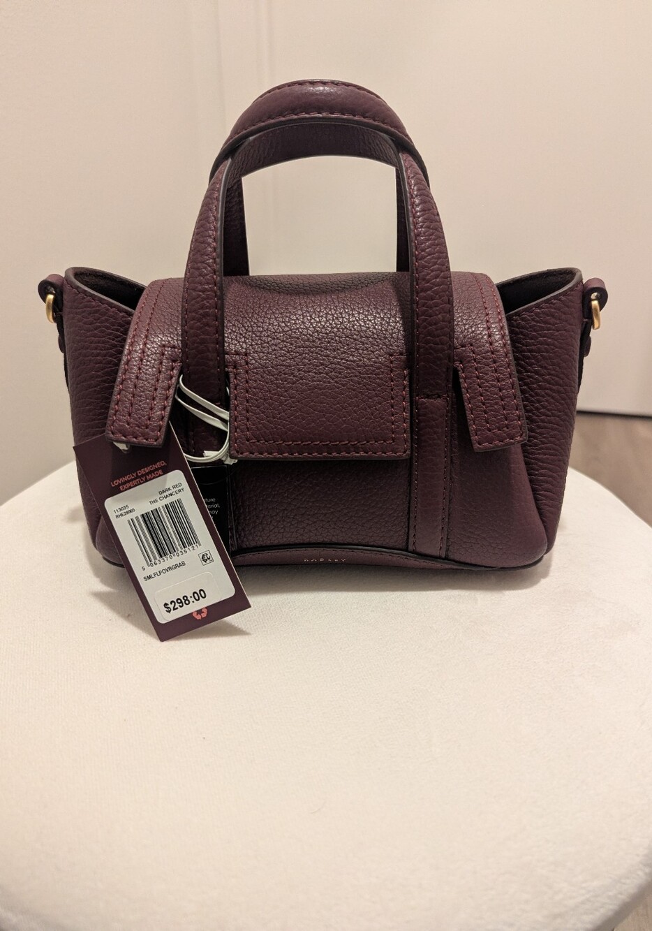 Radley London The Chancery Dark Red Grain Nappa Leather Grab Bag